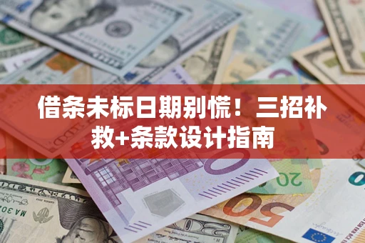 北京借条未标日期别慌!三招补救+条款设计指南 北京借条未标日期别慌!三招补救+条款设计指南